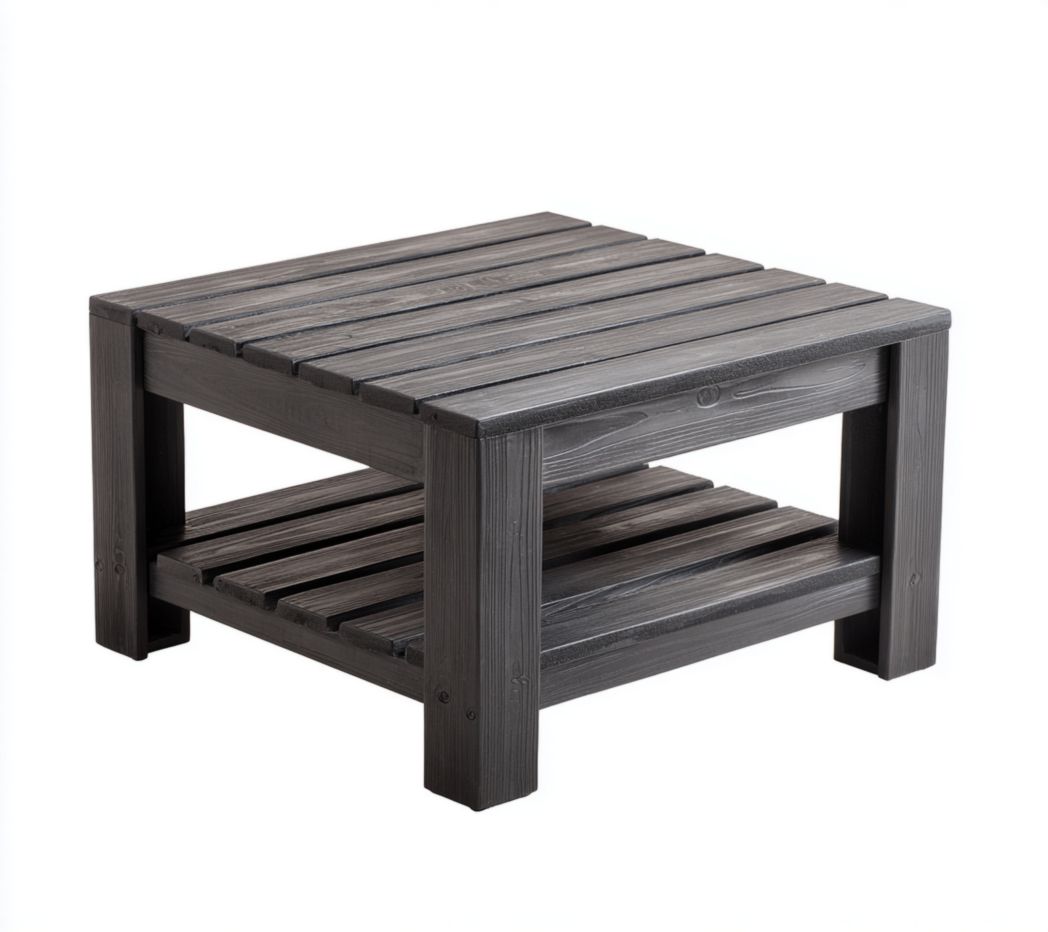 Table basse de jardin – Carrée gris foncé