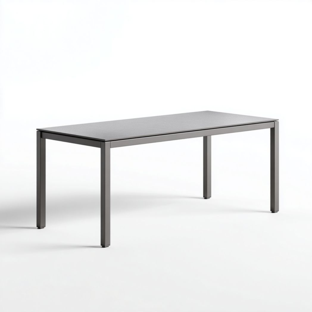 Table de jardin en métal – Gris foncé rectangulaire