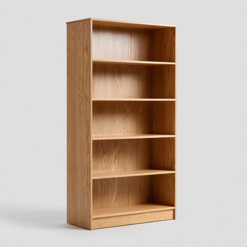 Bibliothèque marron clair à cinq niveaux