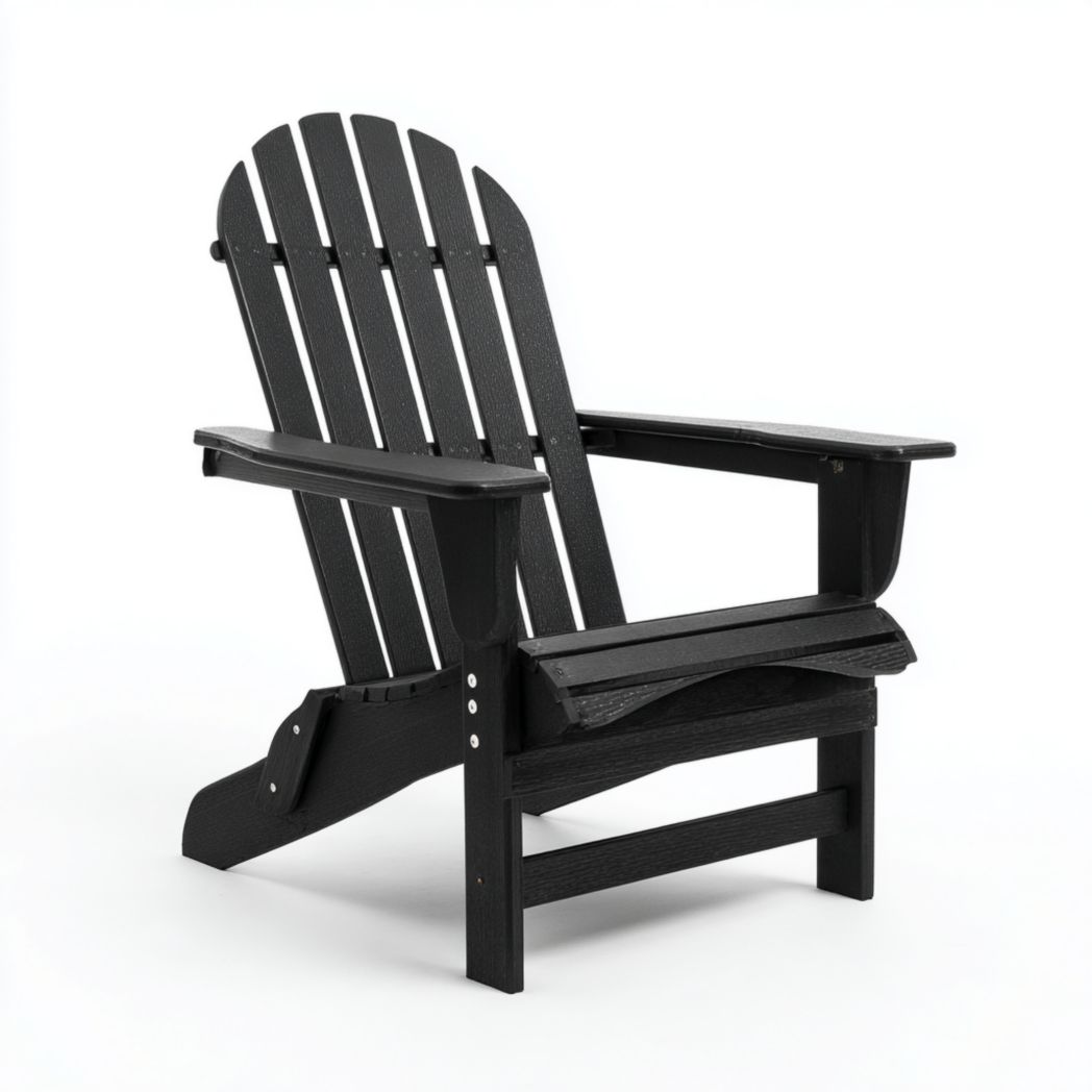 Fauteuil de jardin Adirondack en bois noir