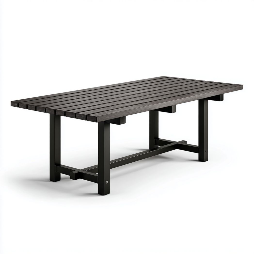 Table de jardin en bois – Noire