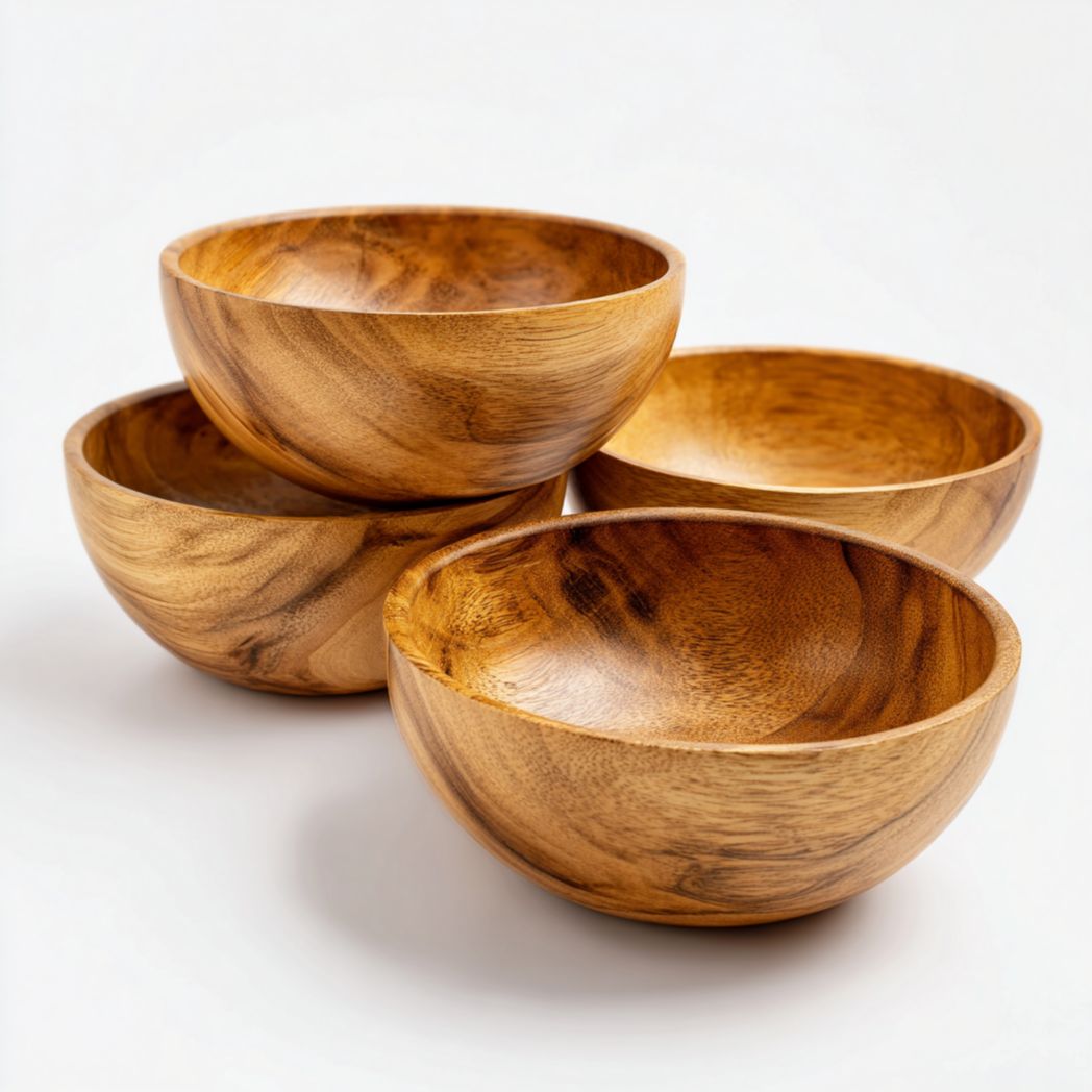 Lot de 4 Bols en Bois