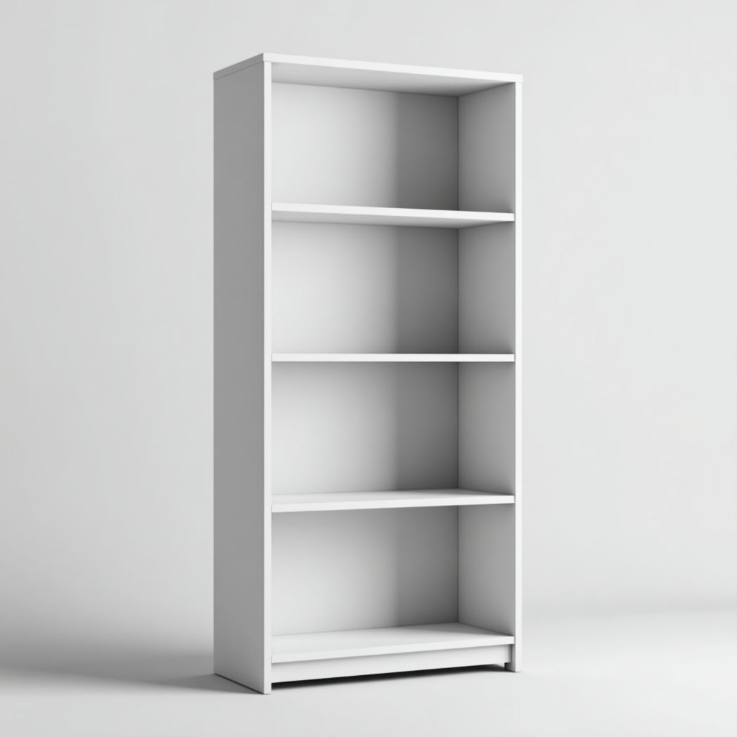 Bibliothèque blanche à 4 niveaux