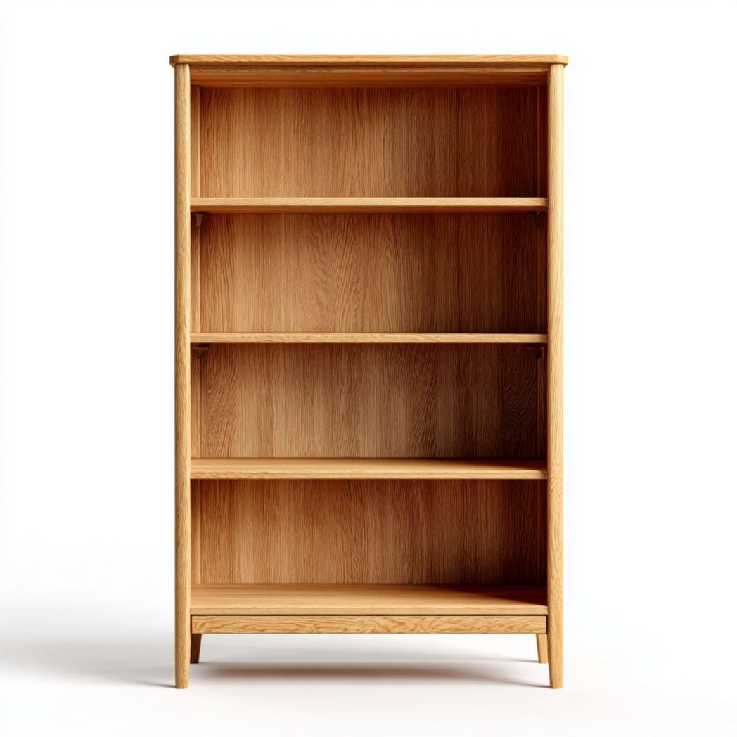 Bibliothèque brune claire à 4 niveaux