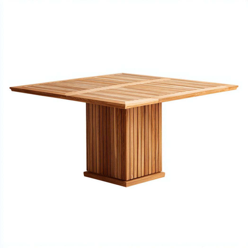 Table de jardin en bois – Marron clair