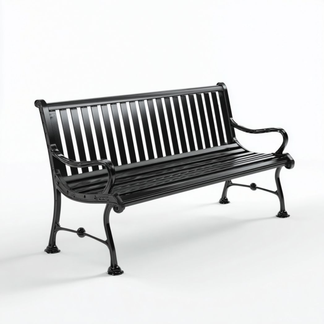 Banc de jardin entièrement en métal