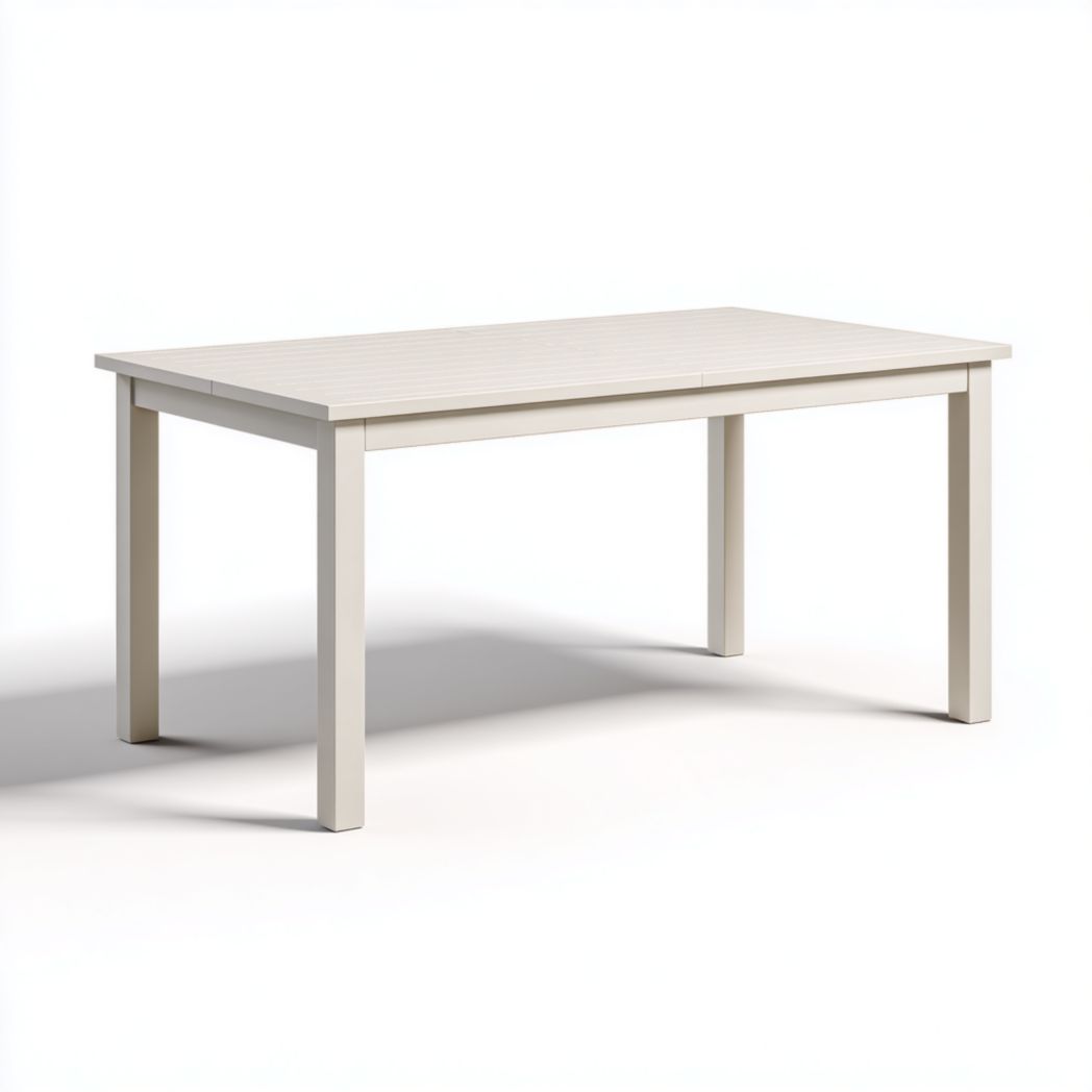 Table de jardin en métal – Blanc cassé