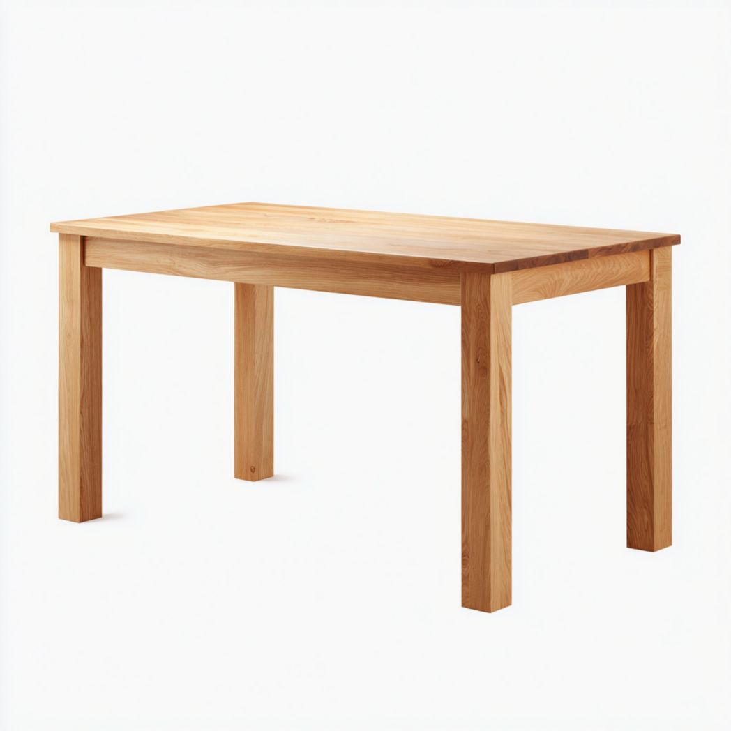 Table à manger rectangulaire en bois massif de hêtre