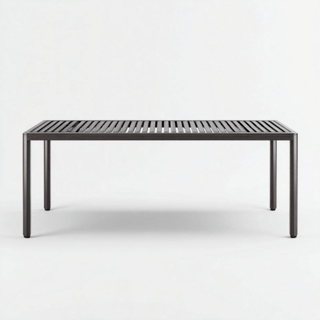 Table de jardin en métal – Gris foncé