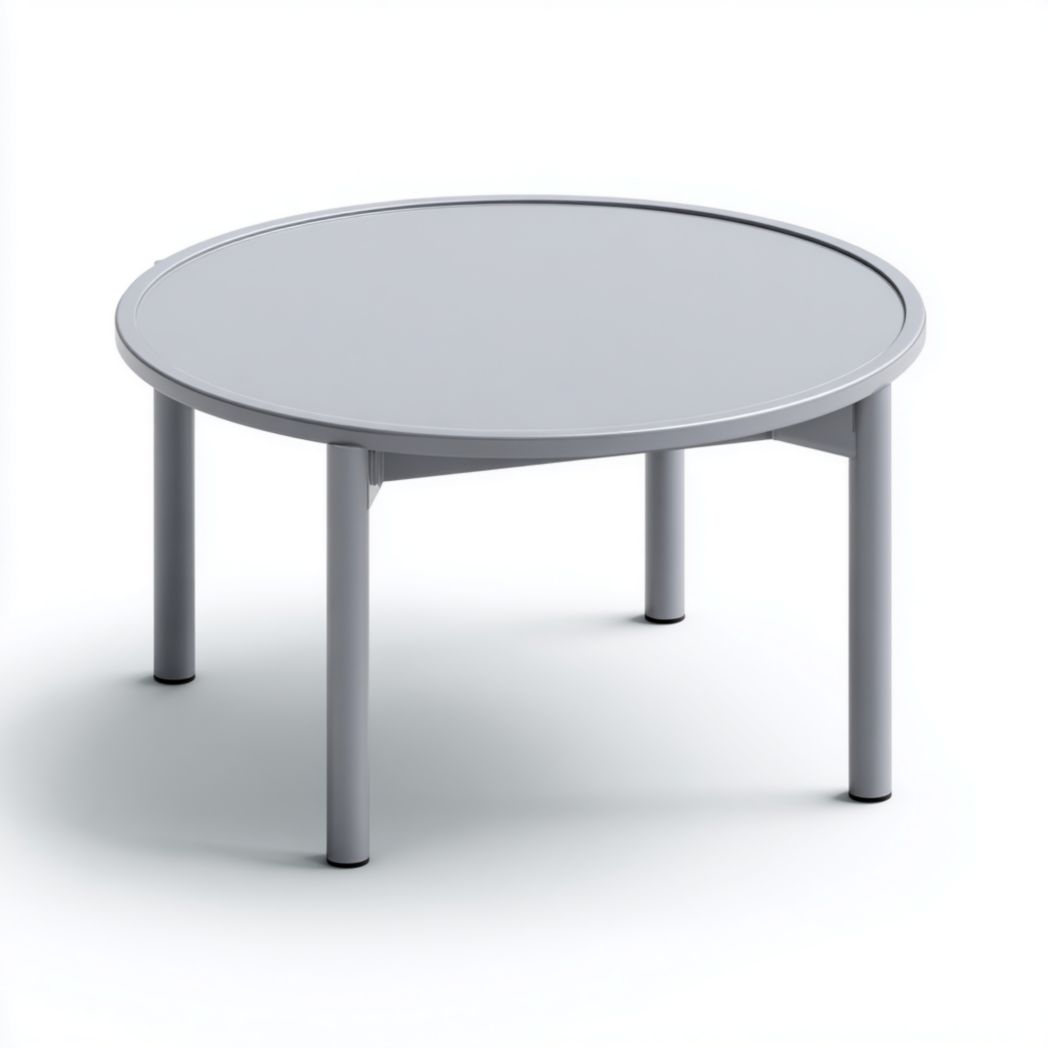 Table basse de jardin – Ronde gris clair