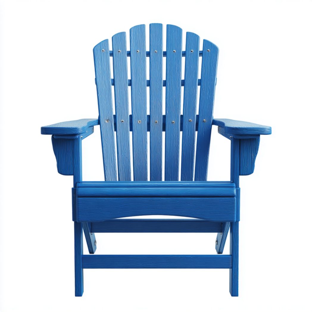 Chaises de jardin bleues en plastique polyéthylène haute densité