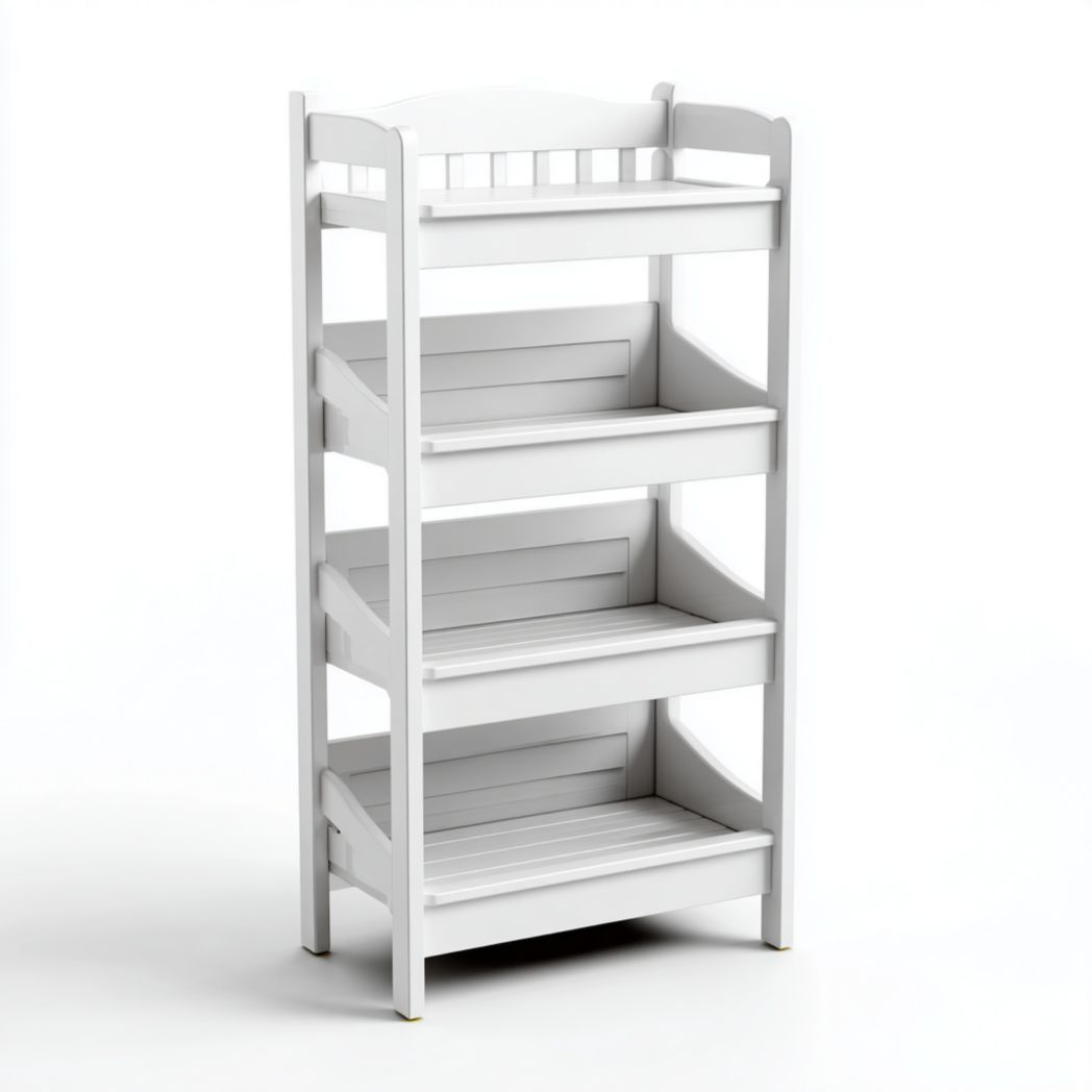 Étagère enfant blanche à quatre niveaux