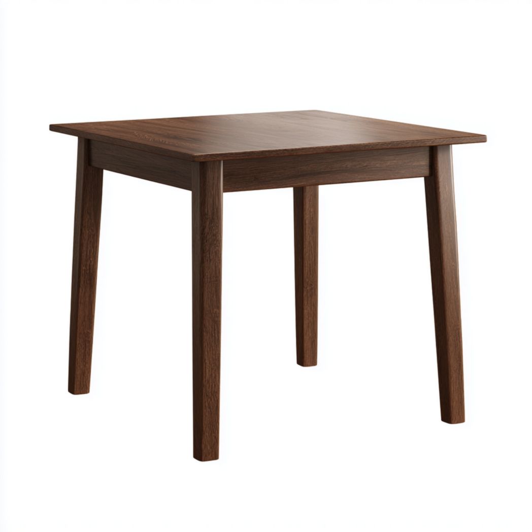 Table à manger rectangulaire en bois massif couleur noyer foncé