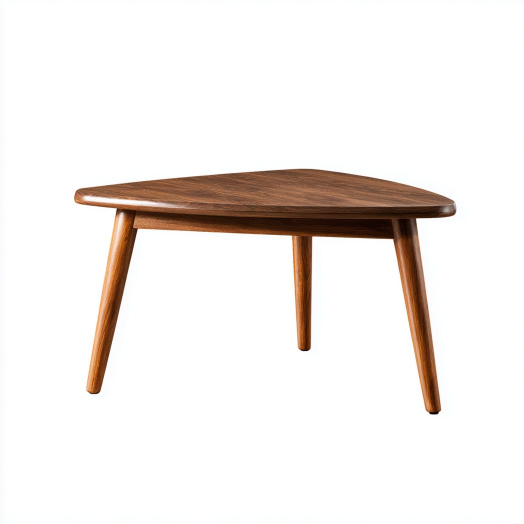 Table basse triangulaire en noyer