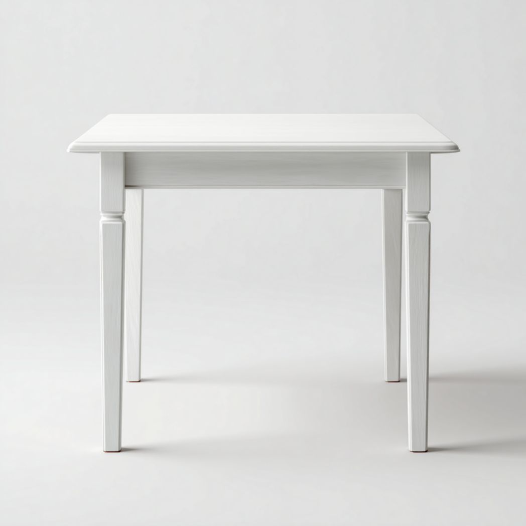 Table à manger rectangulaire en bois massif blanche