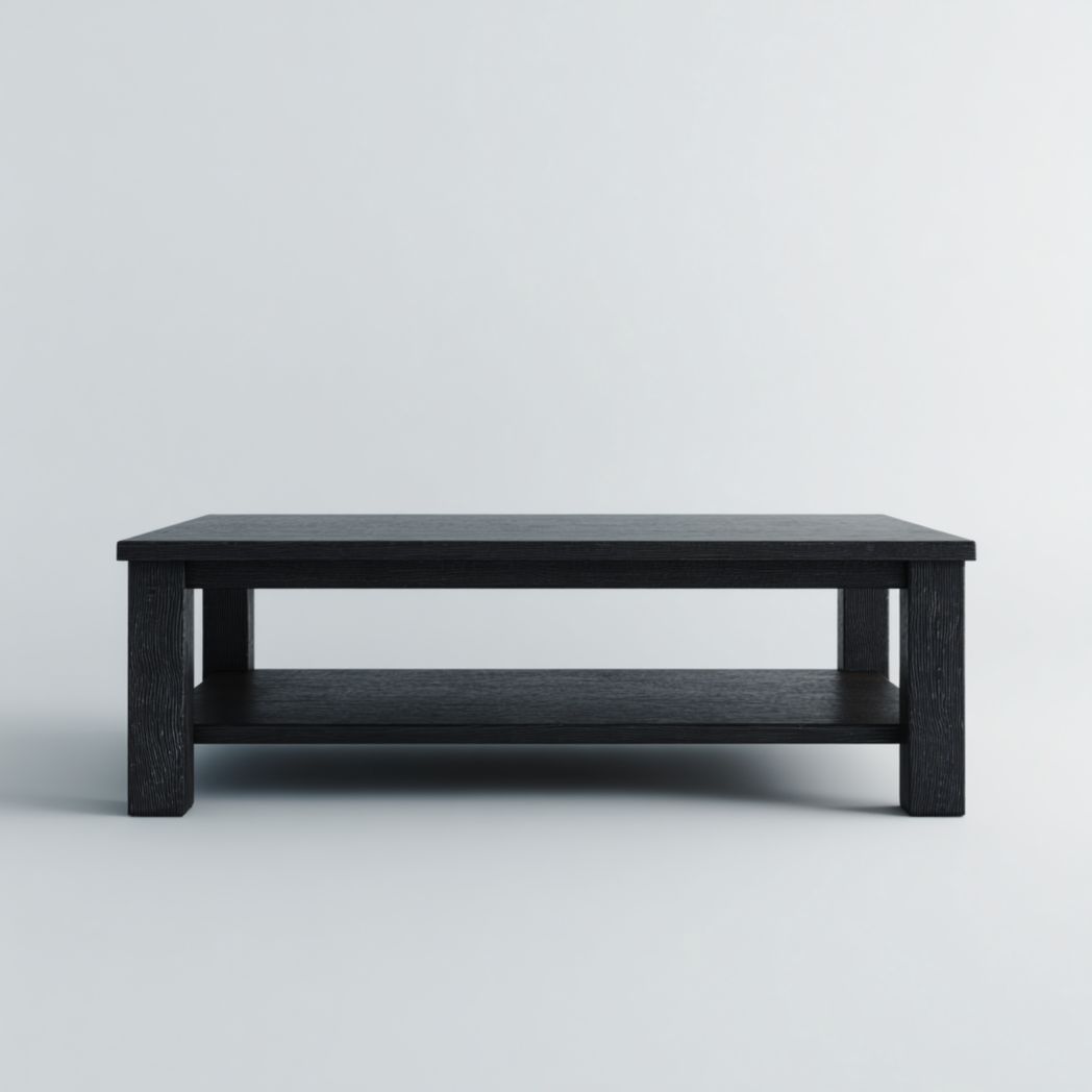 Table basse rectangulaire - structure effet chêne noir