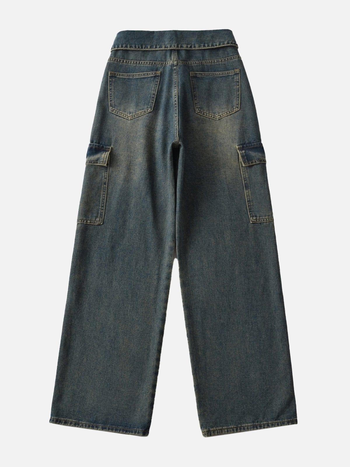 TALISHKO Fold-Over Cargo Jeans