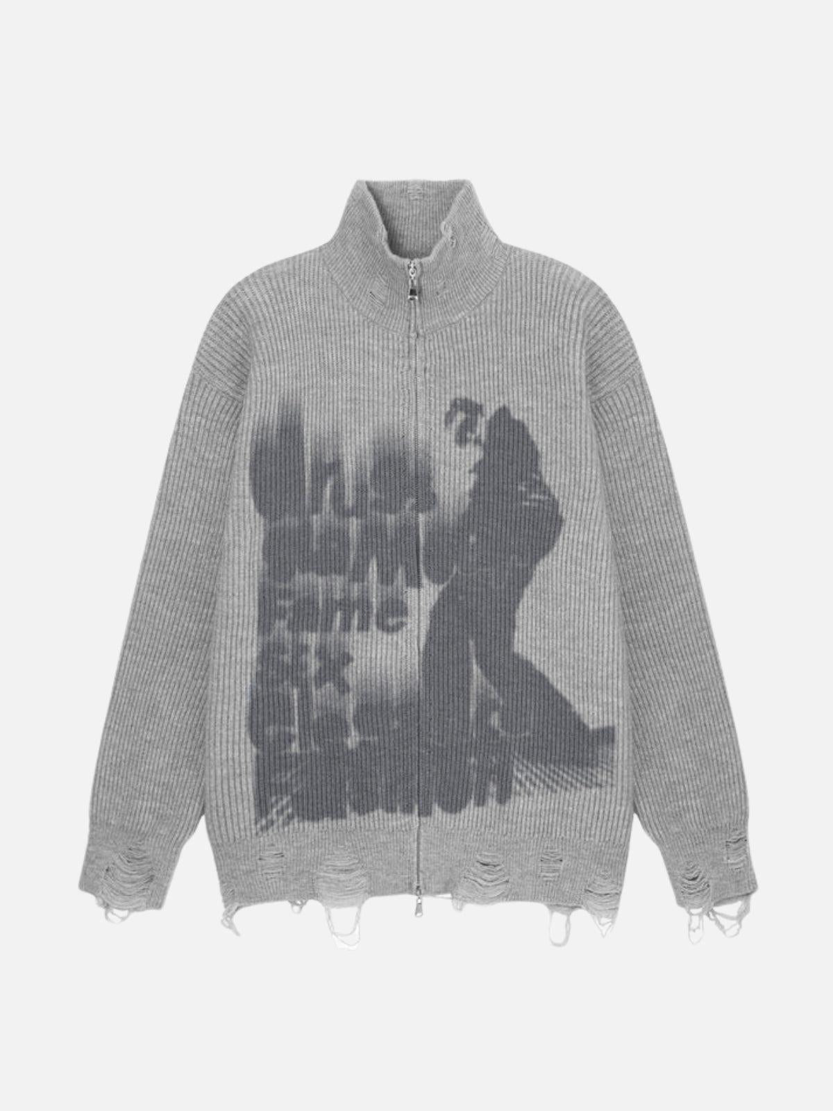 TALISHKO Graffiti Vandalism Cardigan