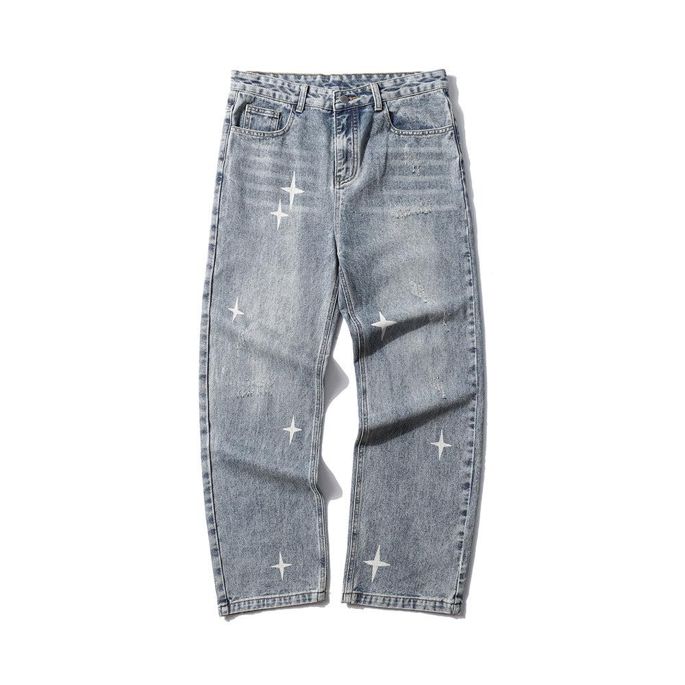 TALISHKO Shredded Raw Jeans