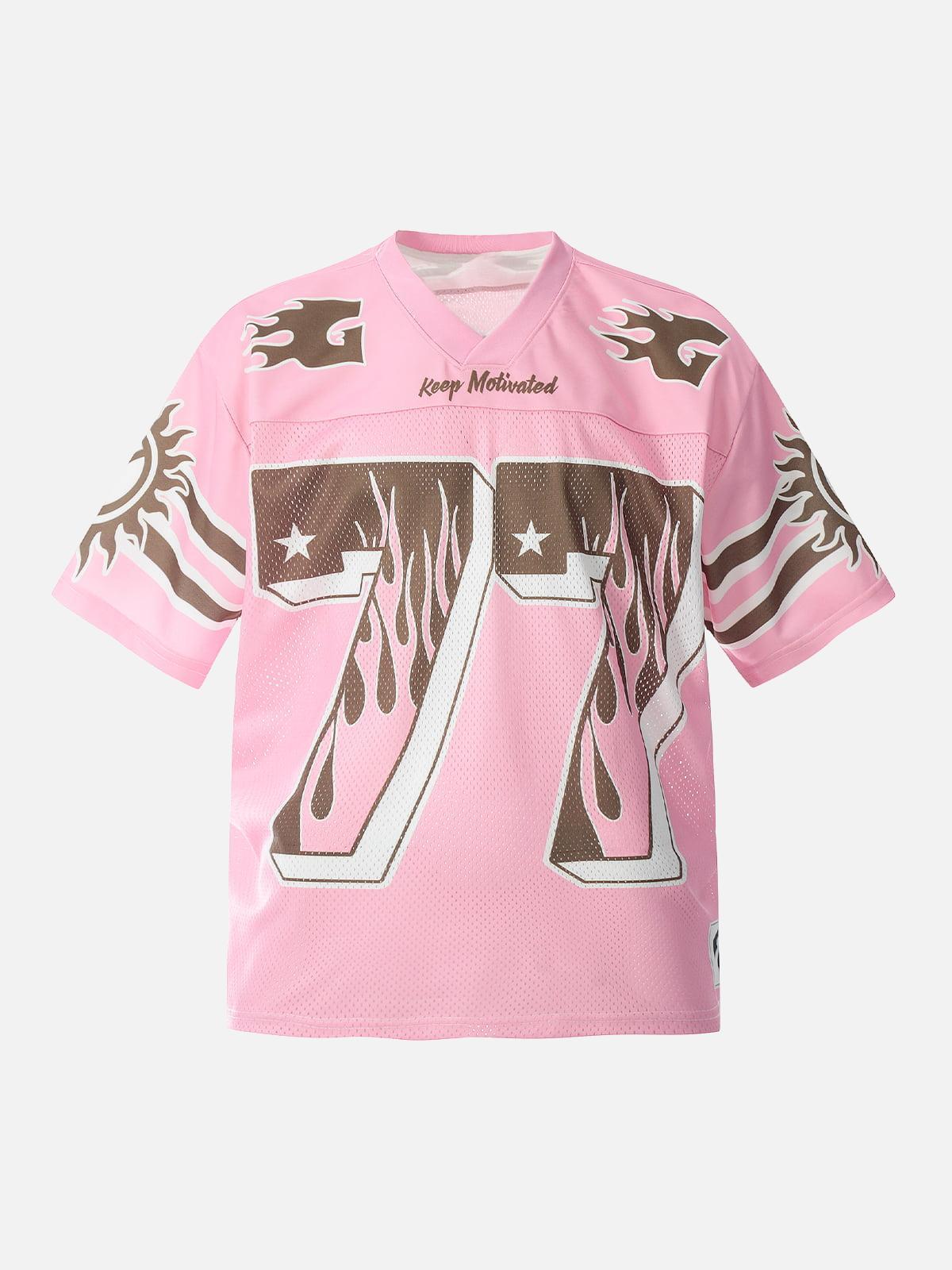 TALISHKO Pink Flame Print Jersey T-Shirt