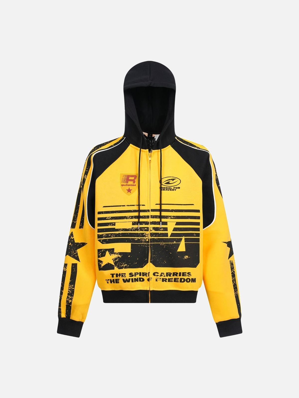 TALISHKO Mottled Distressed Print Hoodie