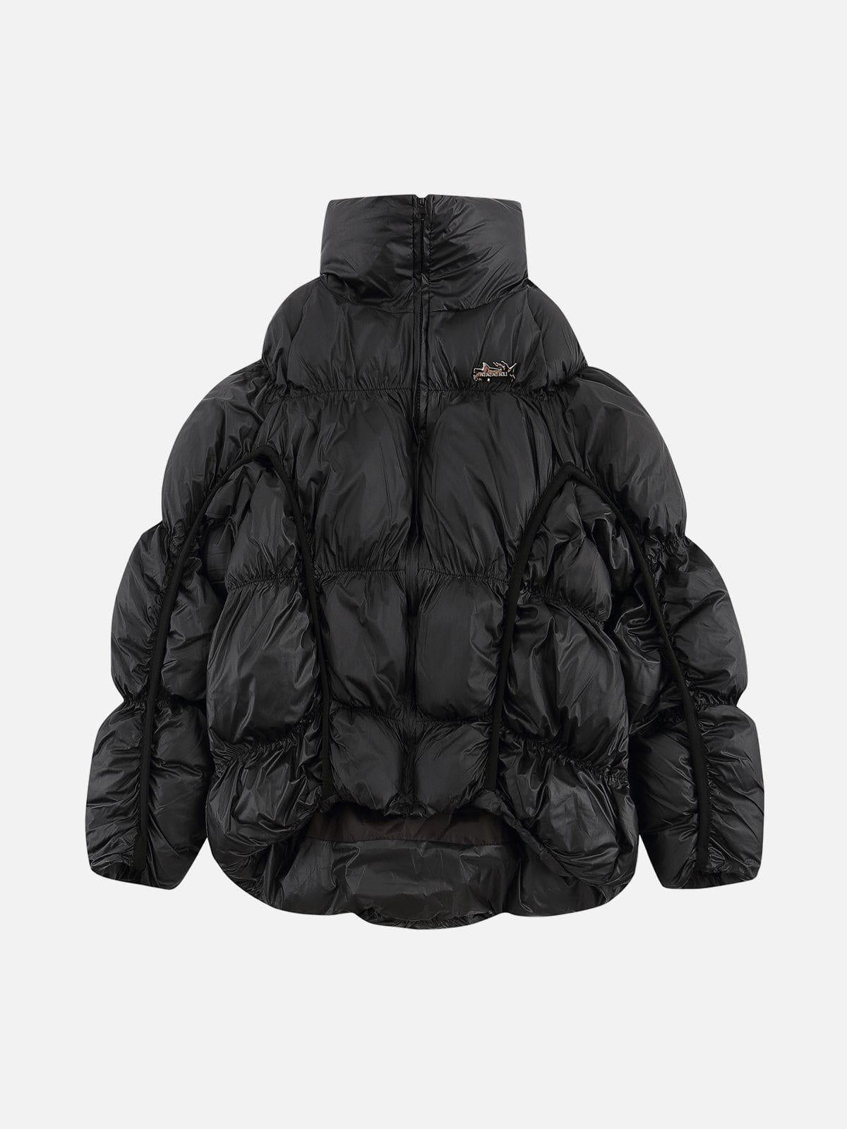 TALISHKO Irregular Split Pleats Winter Coat