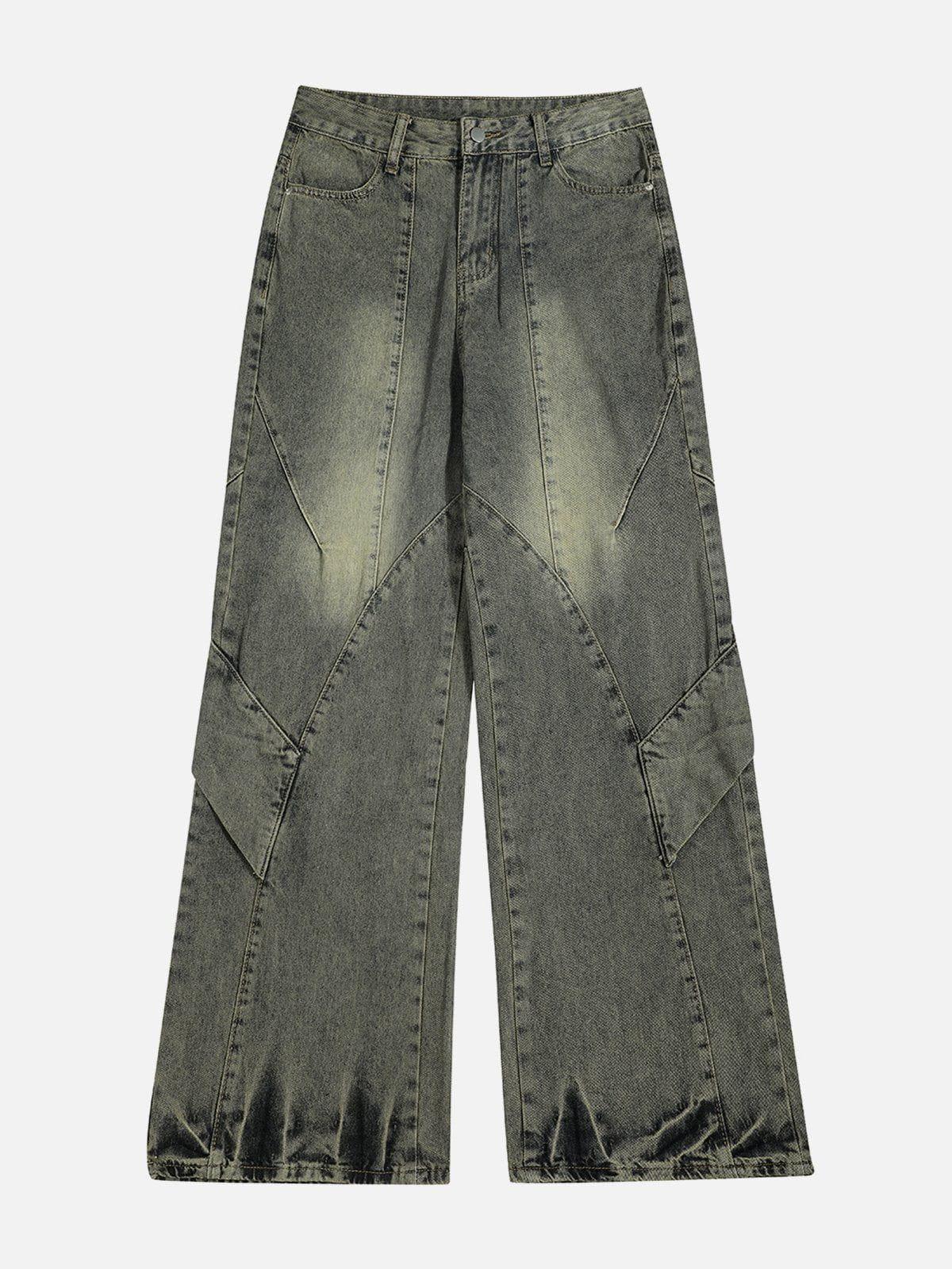 TALISHKO Patchwork Washed Jeans