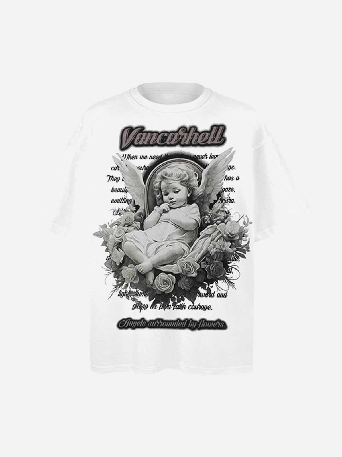 TALISHKO Angel Print Oversized T-Shirt
