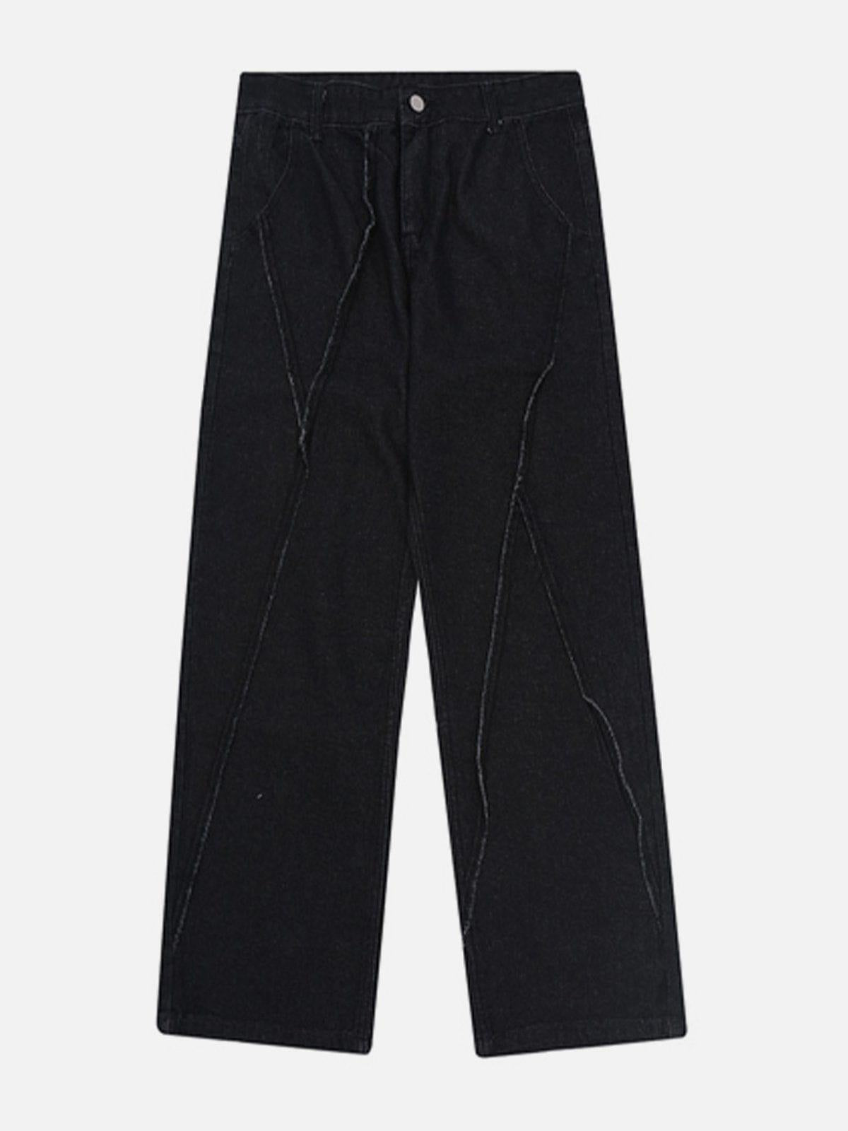TALISHKO Patchwork Folds Loose Jeans