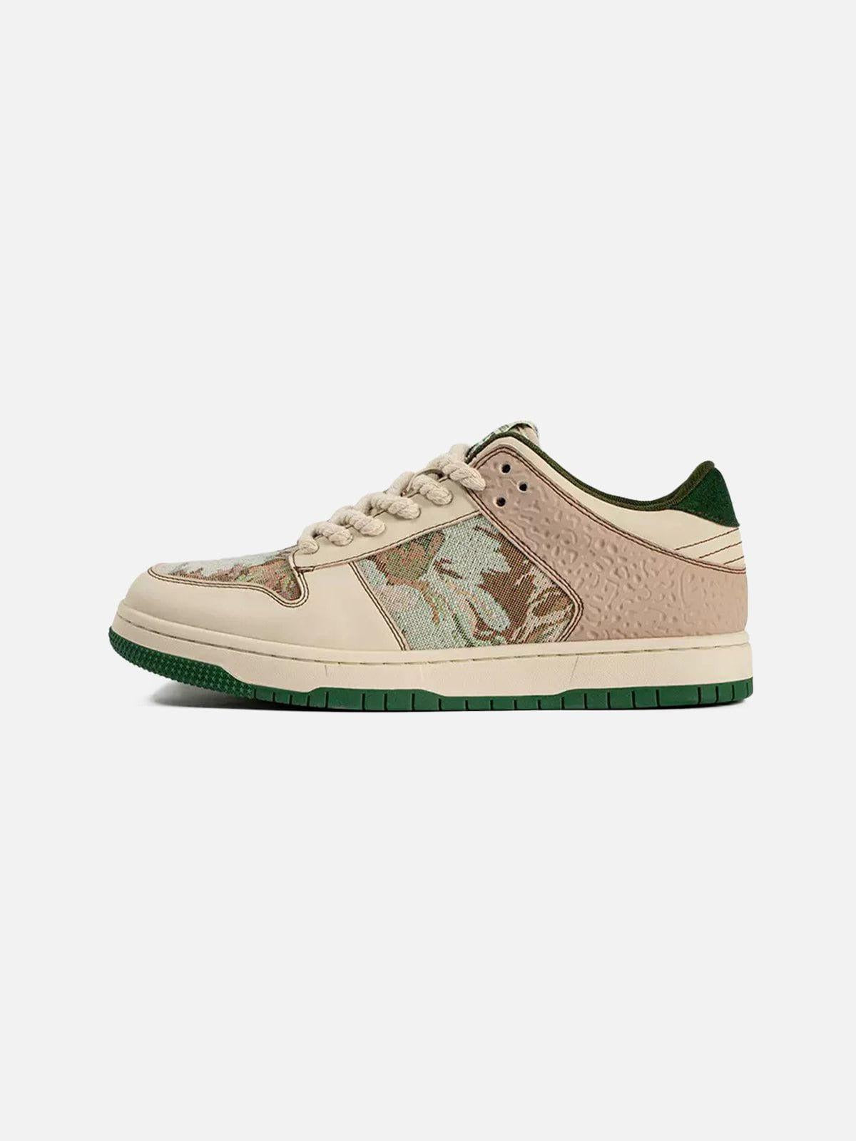 TALISHKO Oil Painting Forest Print Skate Shoes