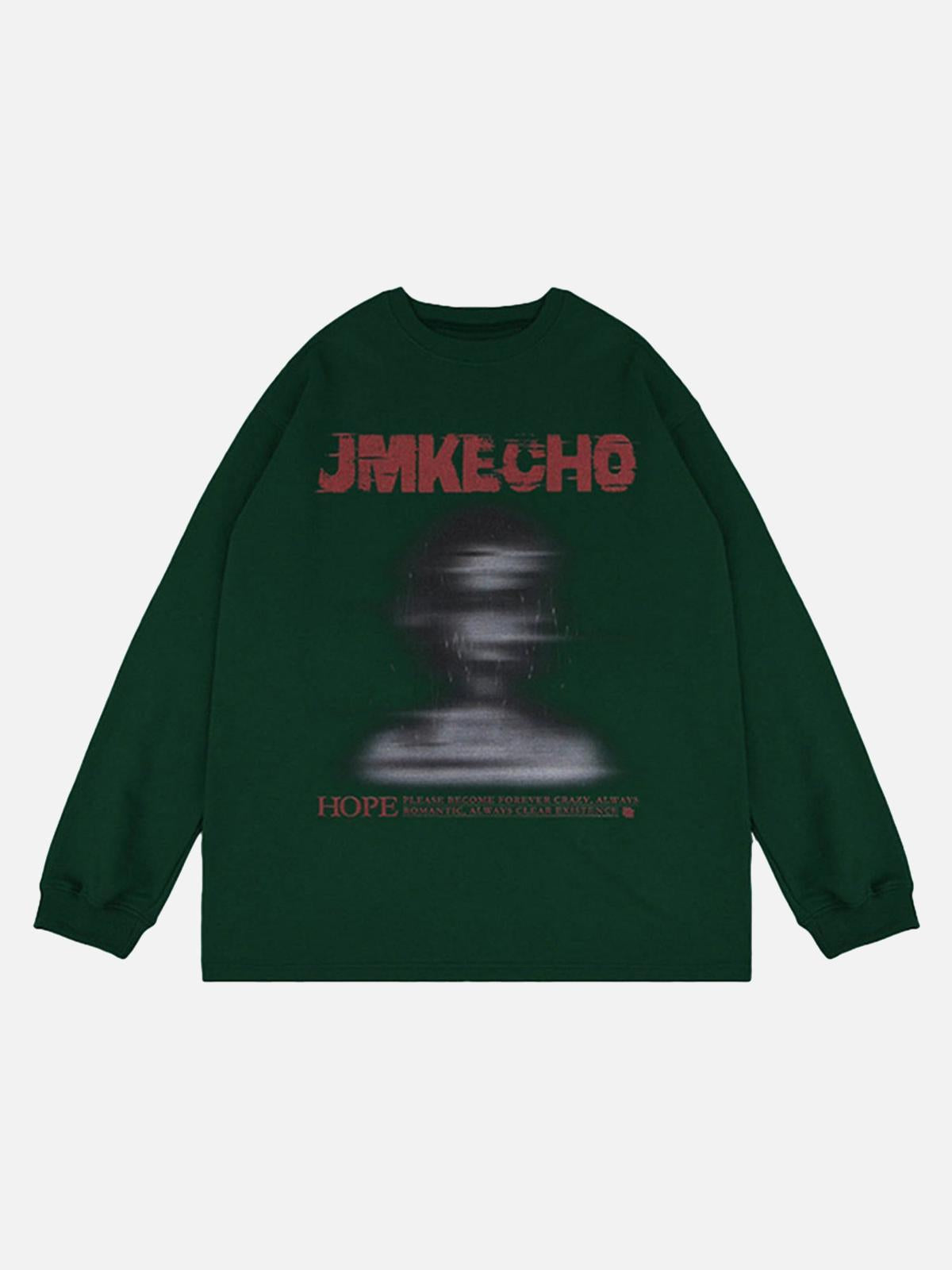 TALISHKO Blurred Silhouette Print Long Sleeve T-Shirt