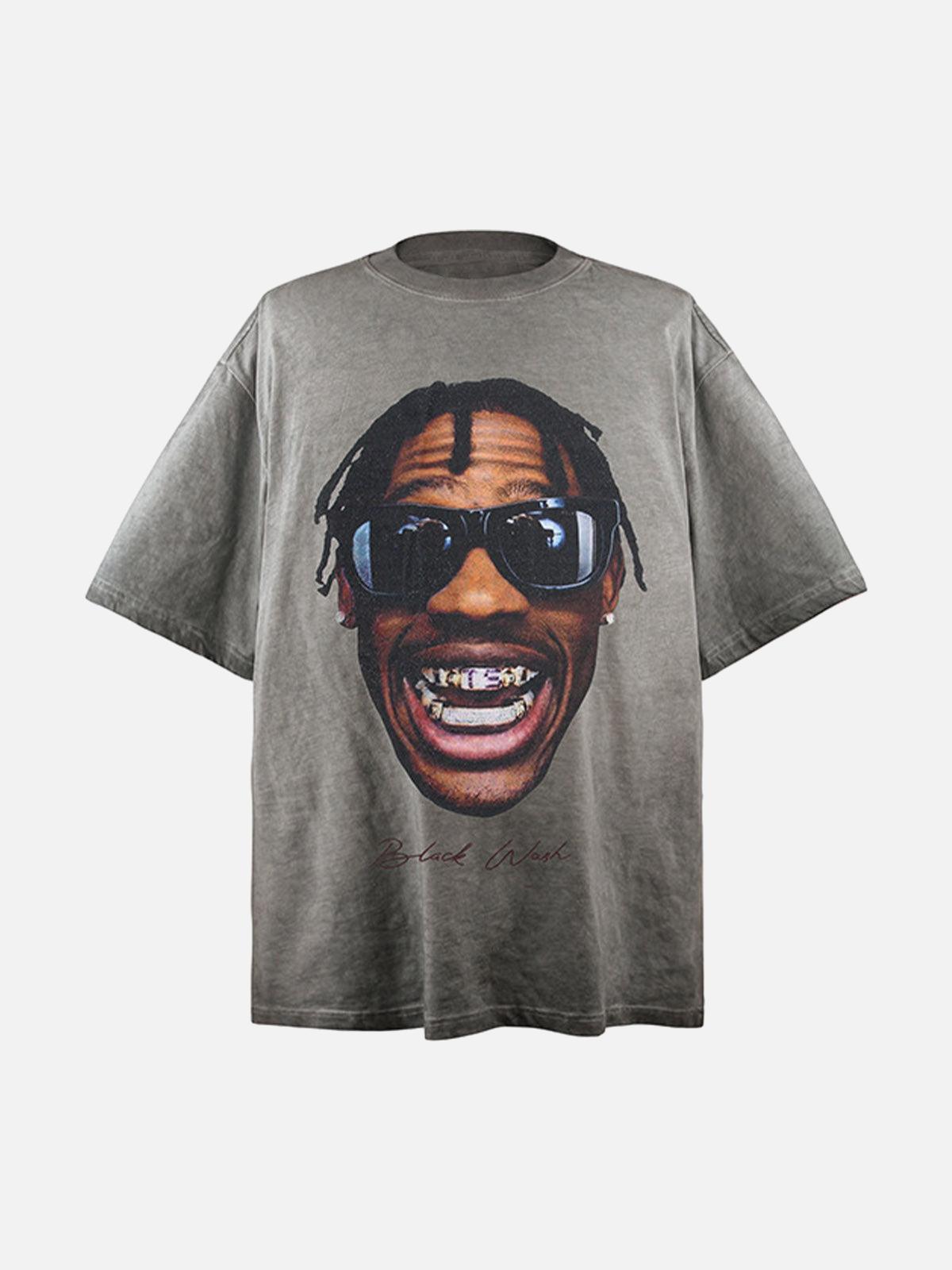 TALISHKO Portrait Print Crew Neck T-Shirt