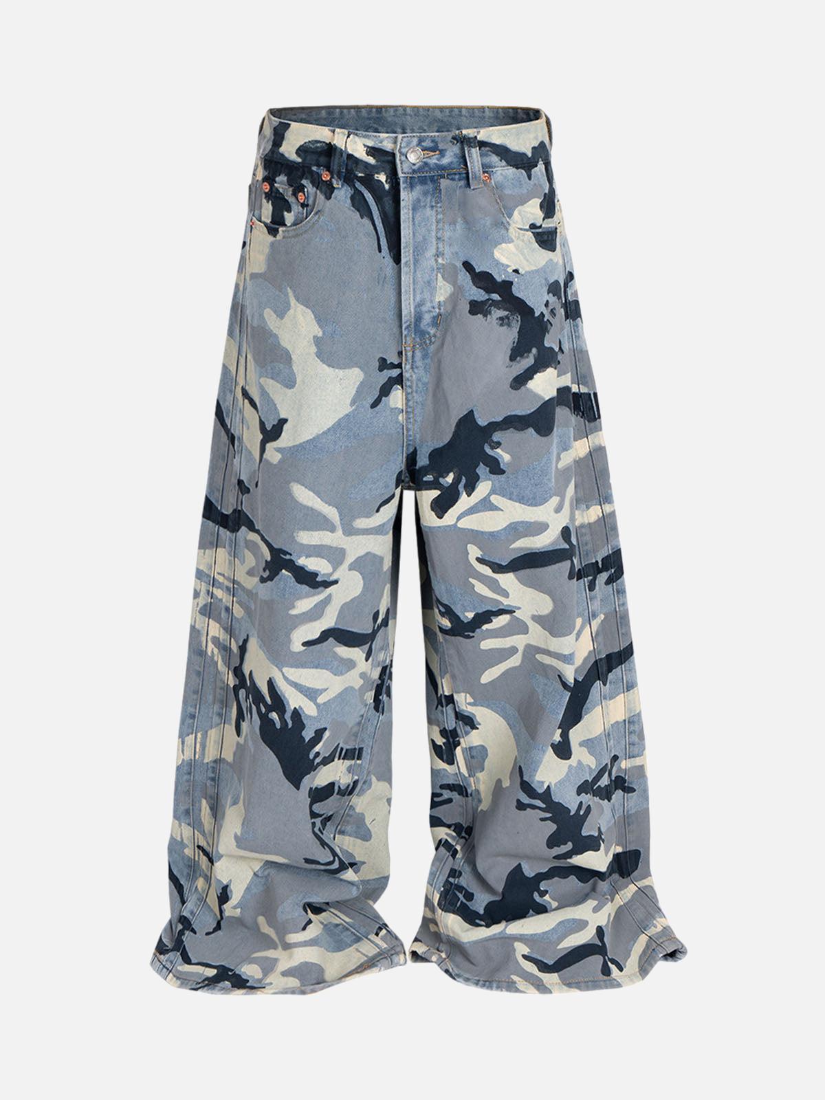 TALISHKO Street Retro Camouflage Baggy Jeans