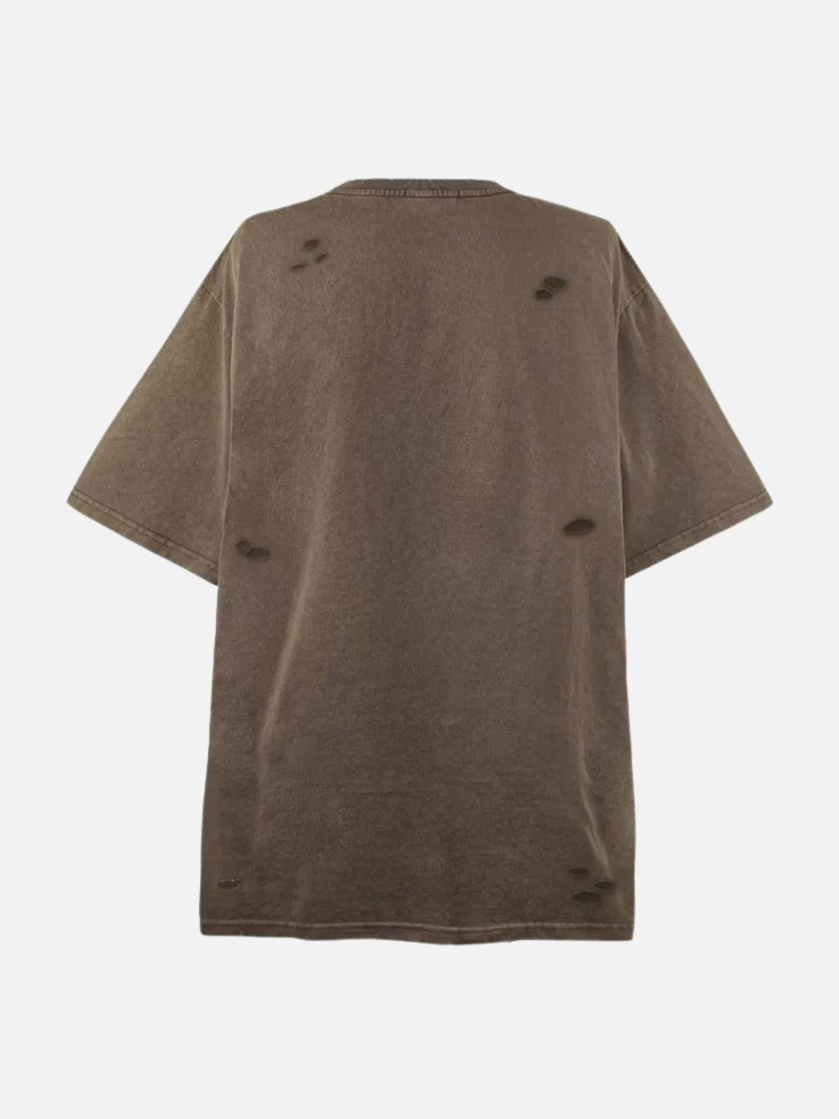 TALISHKO Distressed Washed Ripped Tee