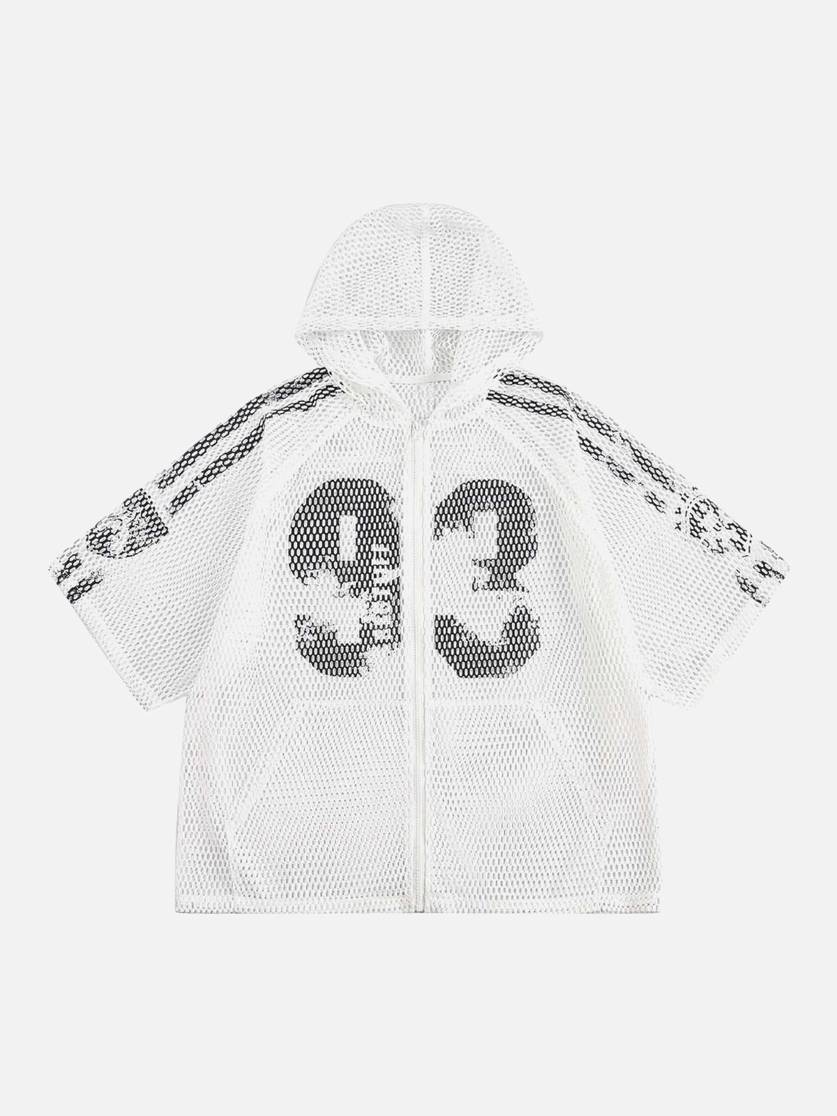 TALISHKO Breathable Mesh Hooded Snake Print Jersey T-Shirt