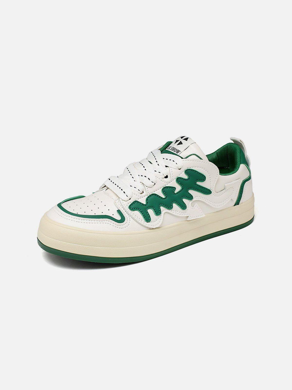 TALISHKO Colorblock Platform Patch Casual Shoes