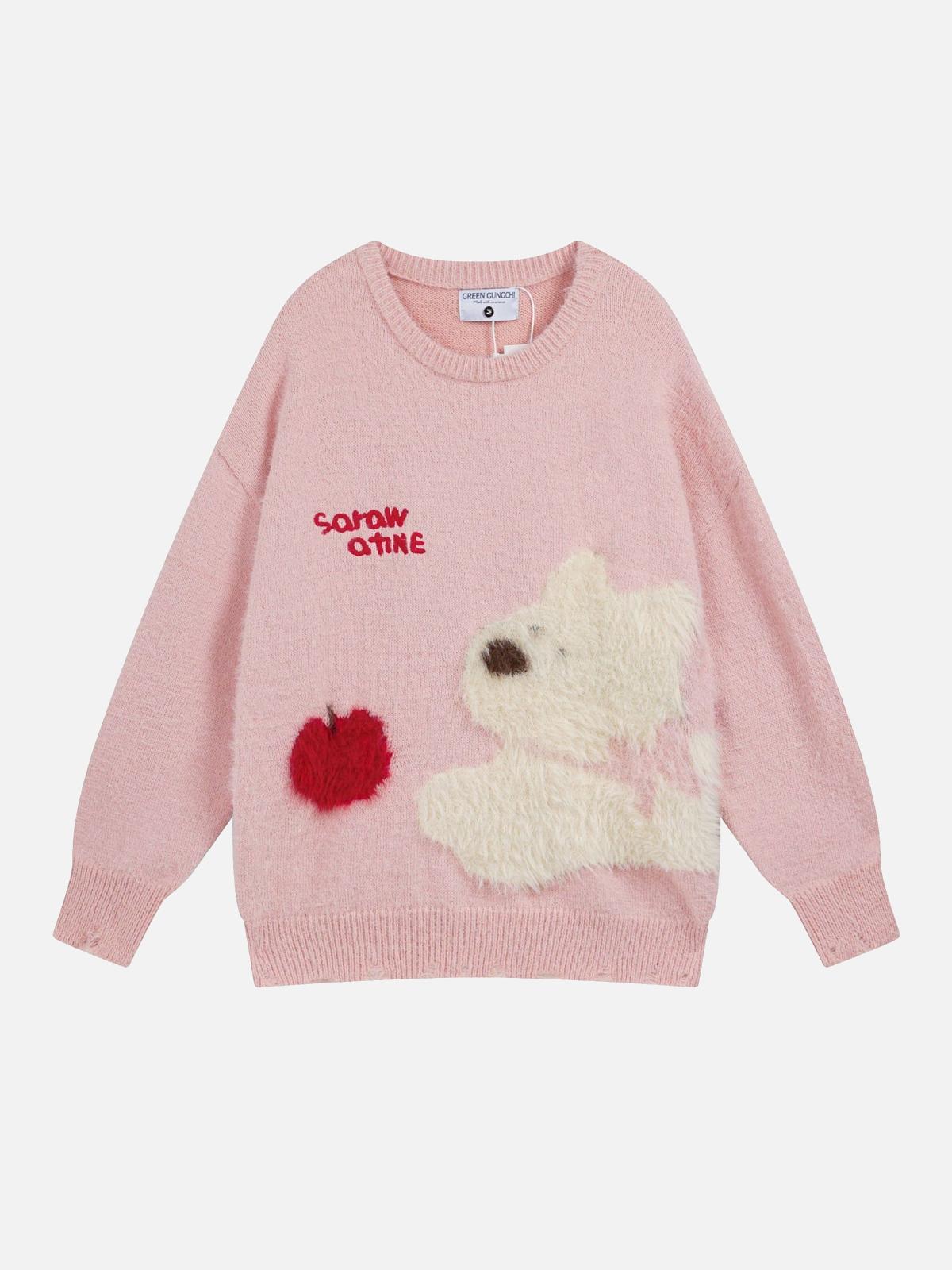 TALISHKO Vintage Cartoon Little Dog Leisure Sweater
