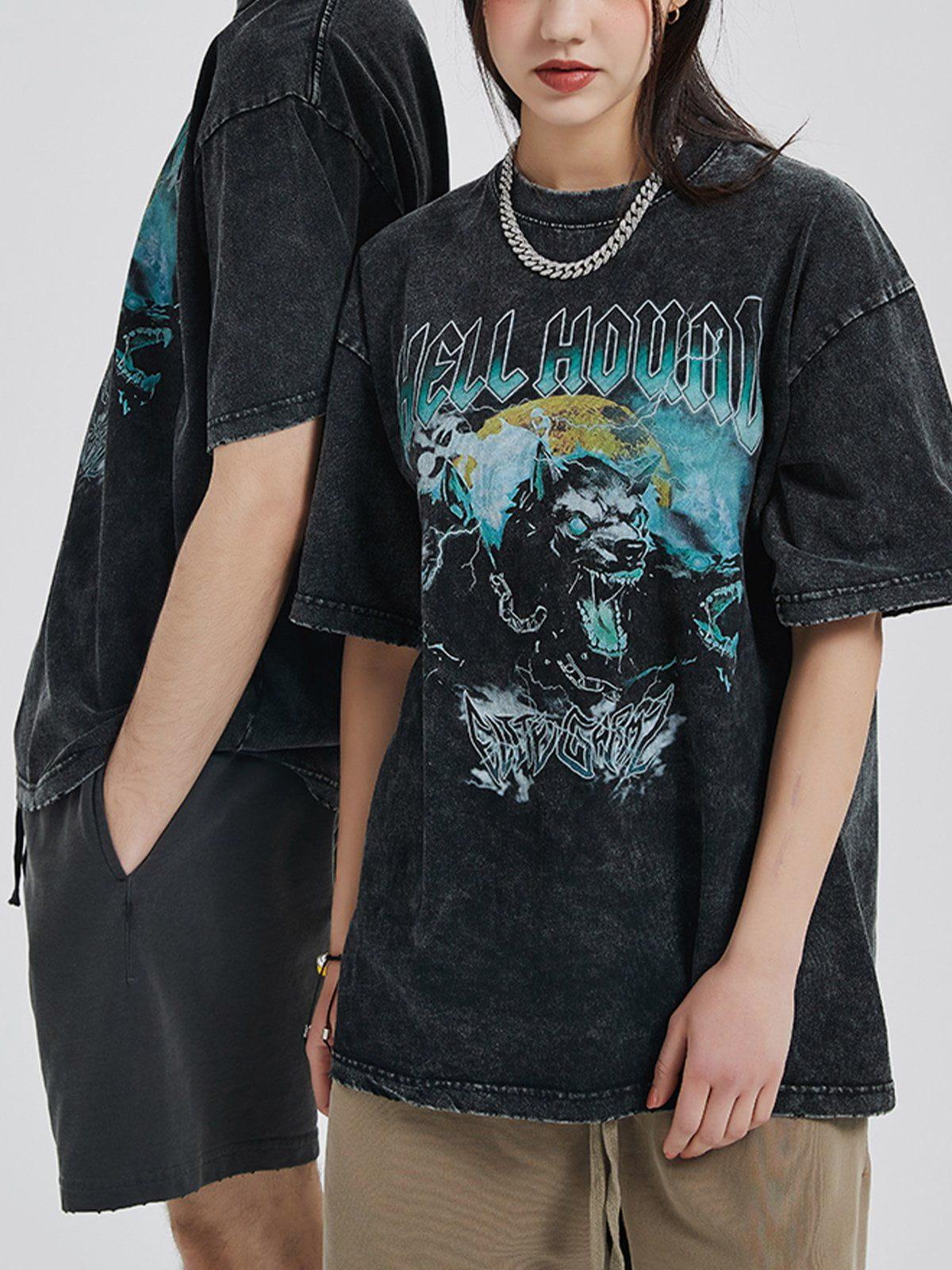 TALISHKO Vintage Washed Print Tee