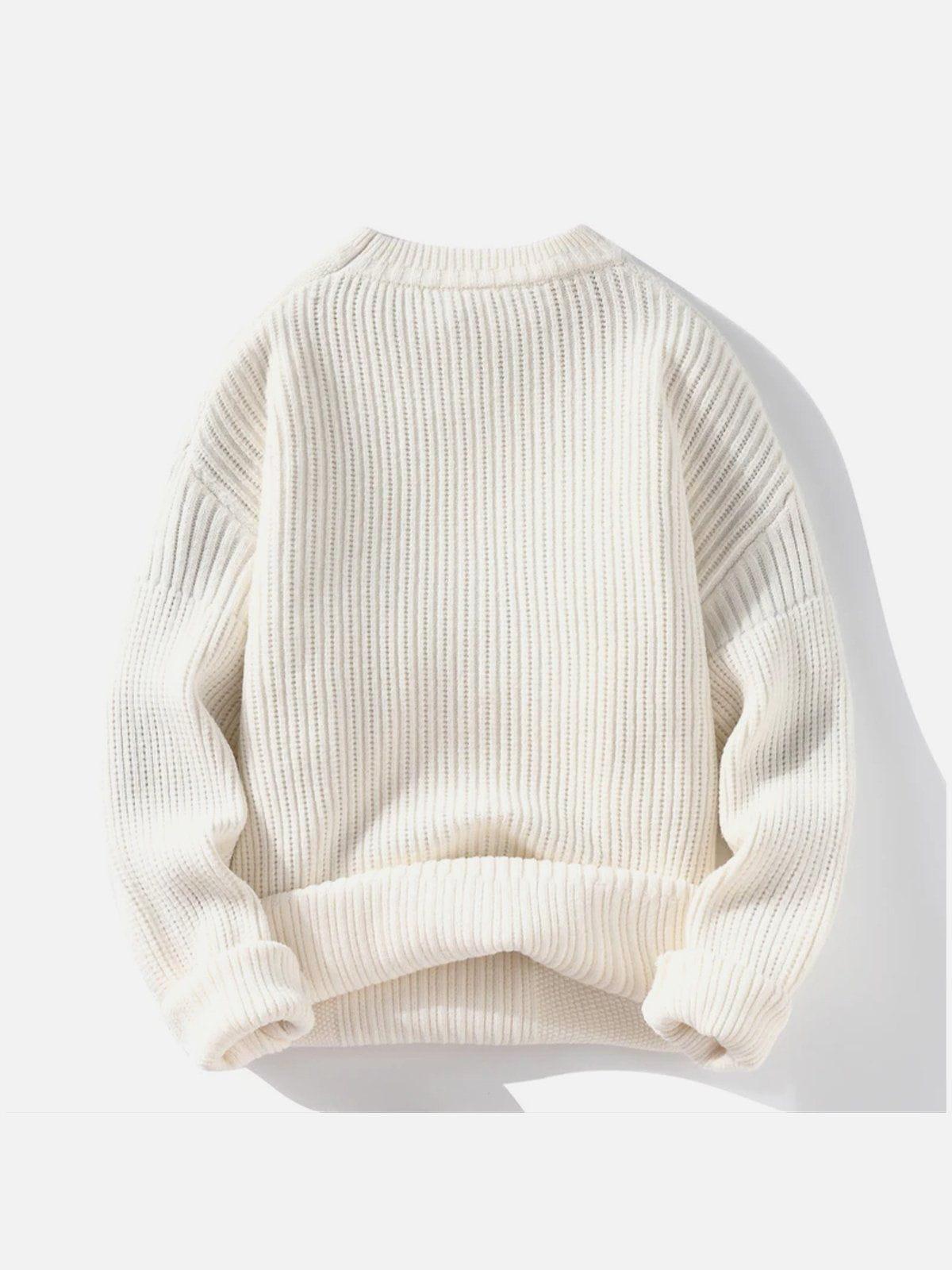 TALISHKO Vertical Striped Knit Sweater