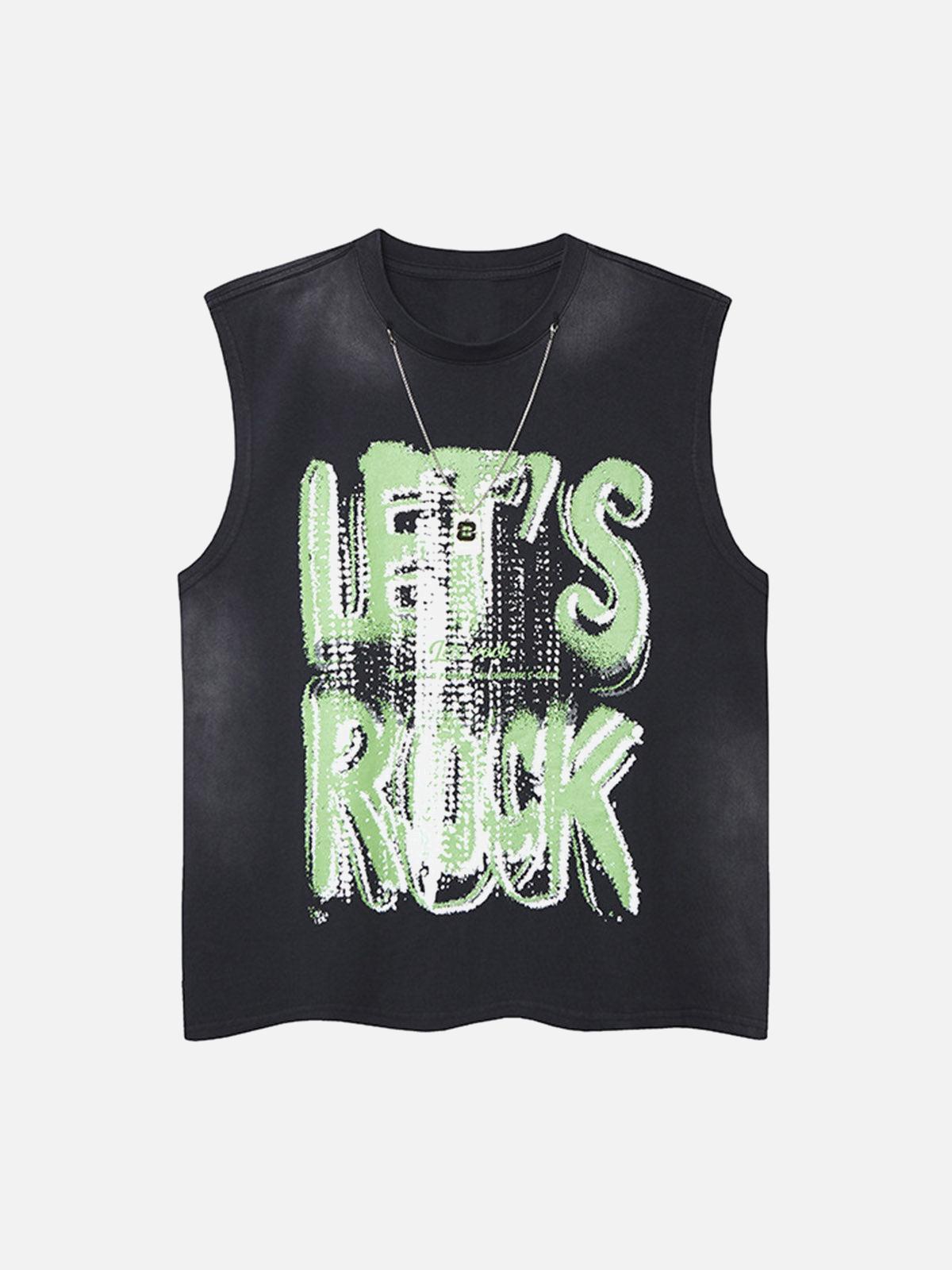 TALISHKO Street Graphic Spray Print Necklace T-Shirt