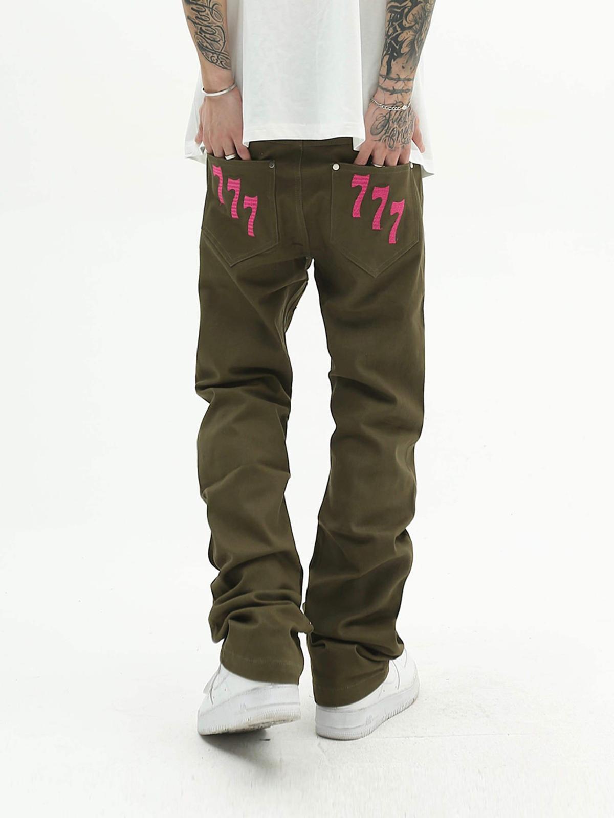 TALISHKO American High Street Digital Embroidered Jeans