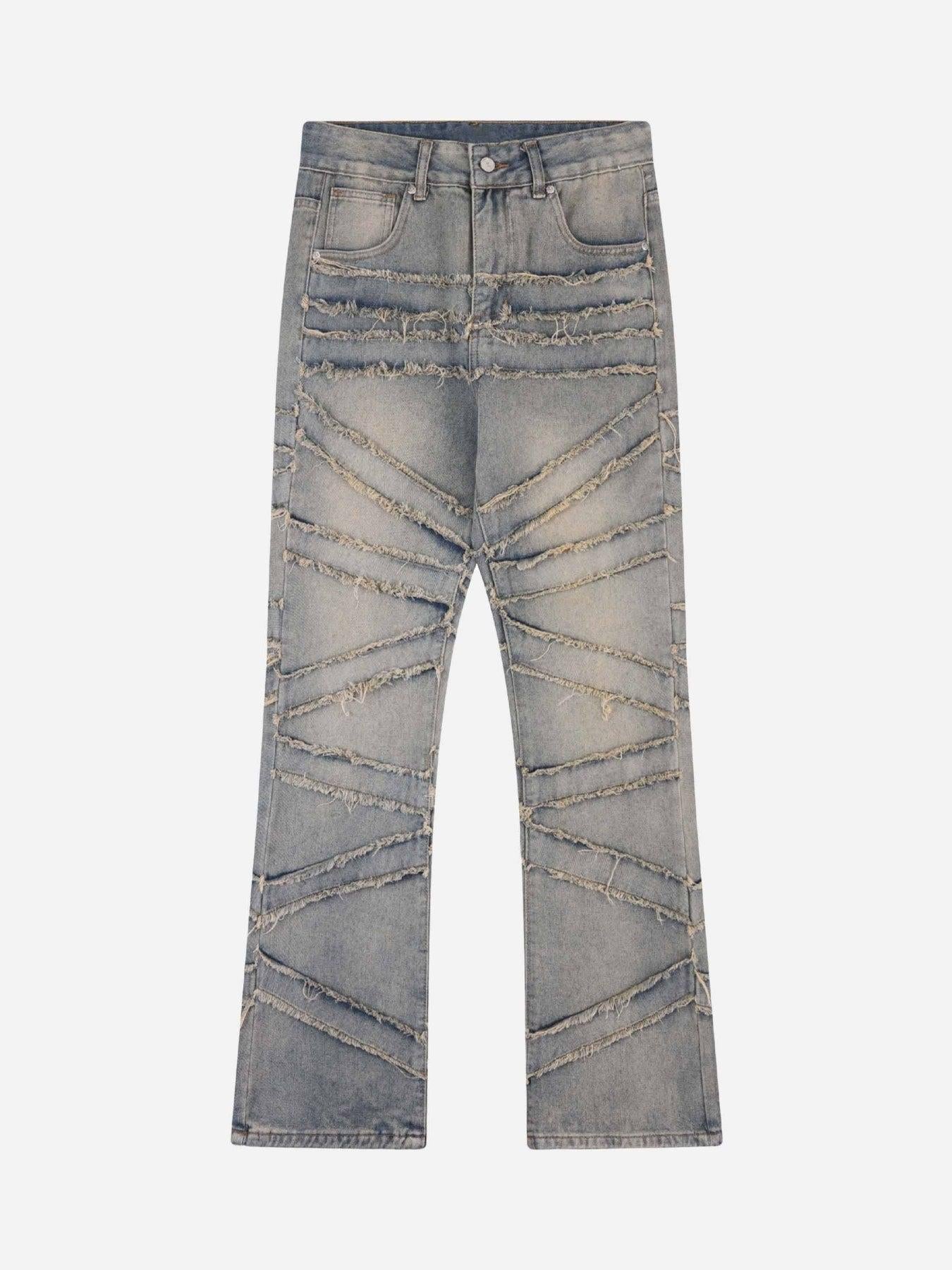 TALISHKO Loose Wide Leg Cat Whisker Jeans