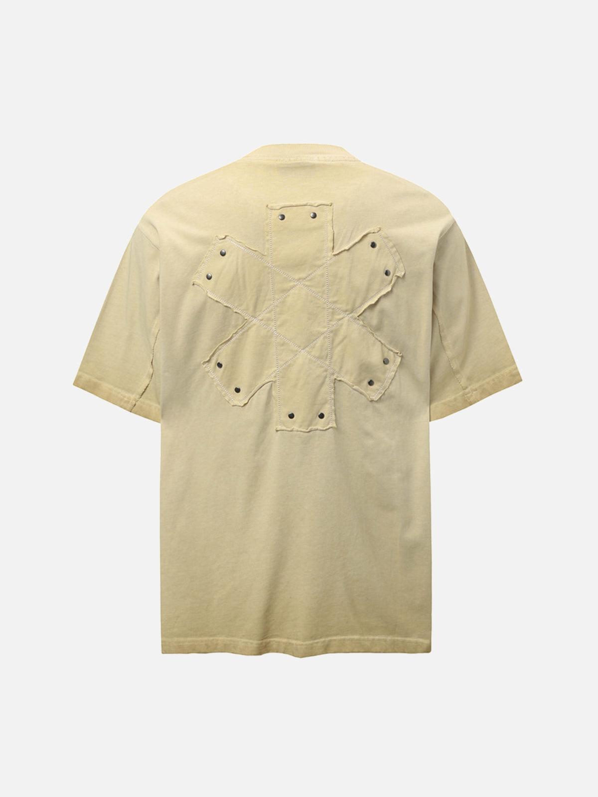 TALISHKO Street Split Studded Patch T-Shirt