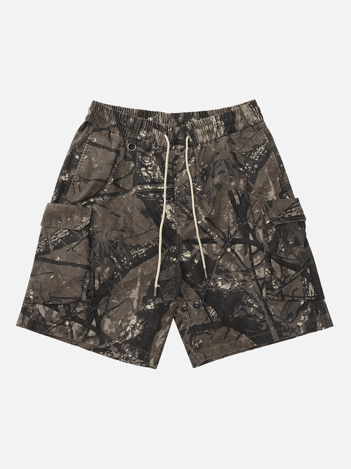 TALISHKO Fallen Leaf Camouflage Pocket Workwear Shorts