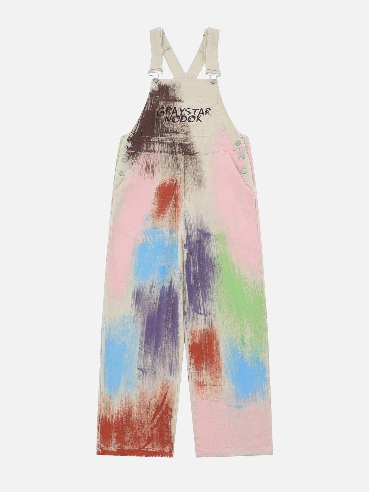 TALISHKO Colorful Graffiti Overalls
