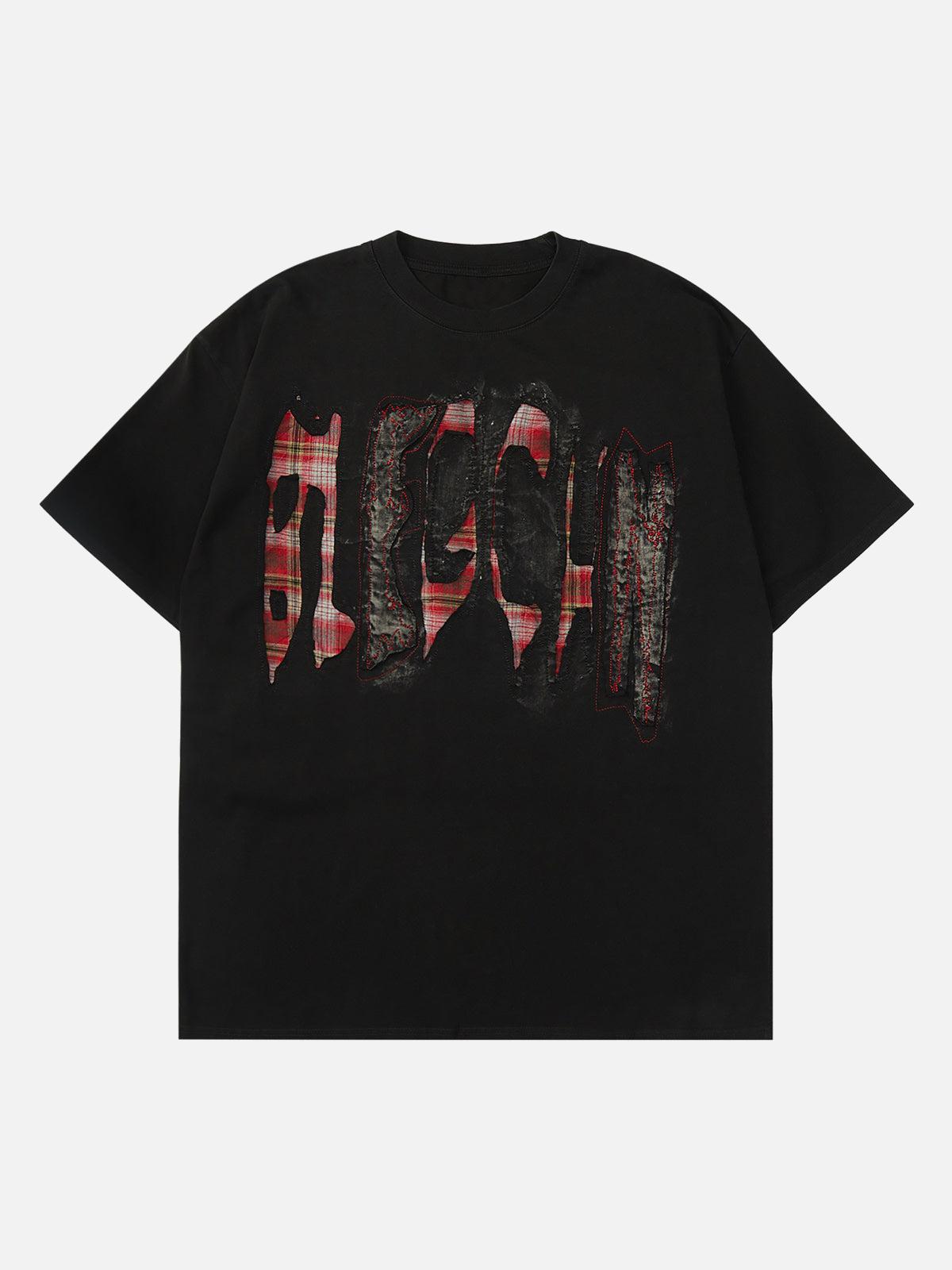 TALISHKO Street Contrast Color Embroidered T-Shirt