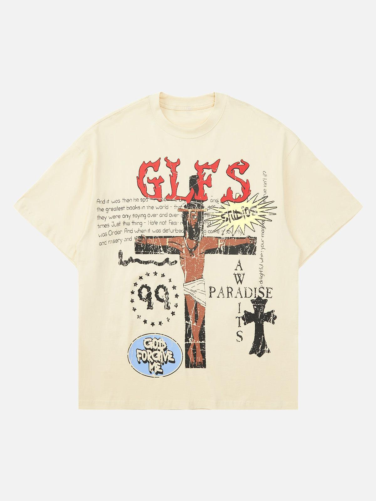 TALISHKO Funny Jesus Graffiti Street Rap T-Shirt