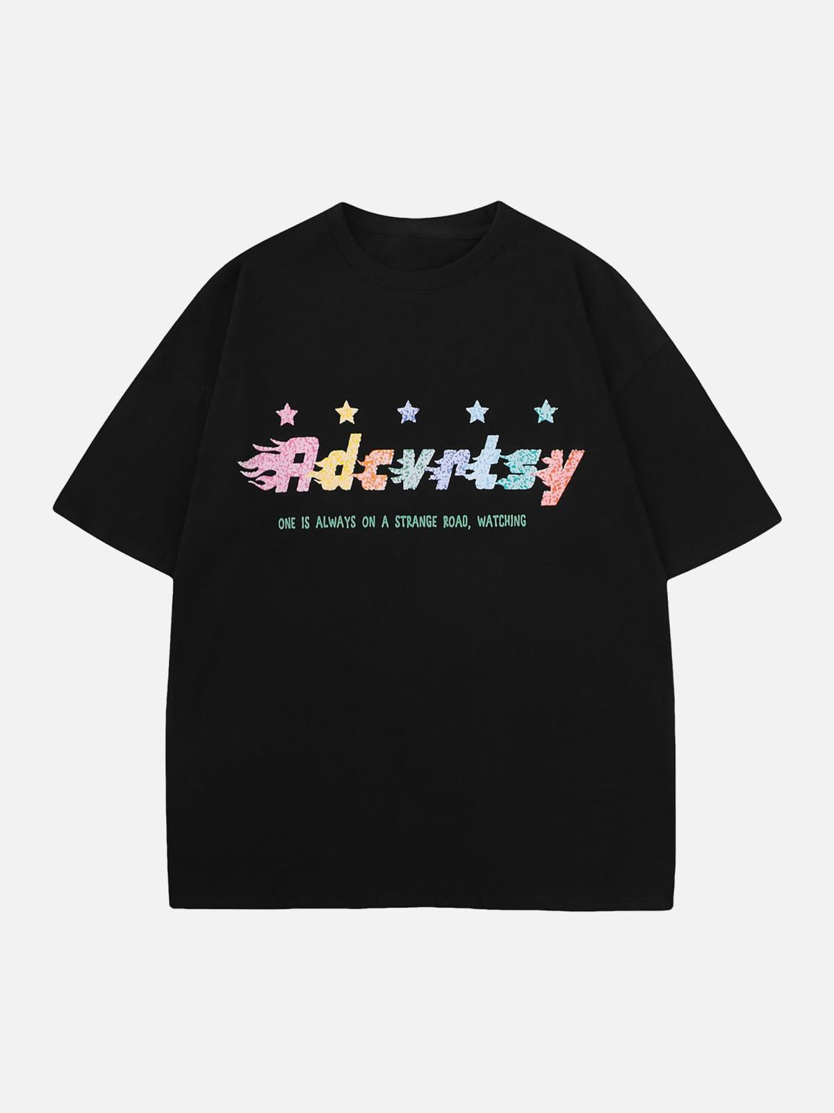 TALISHKO Colorful Full Of Stars Printed T-Shirt