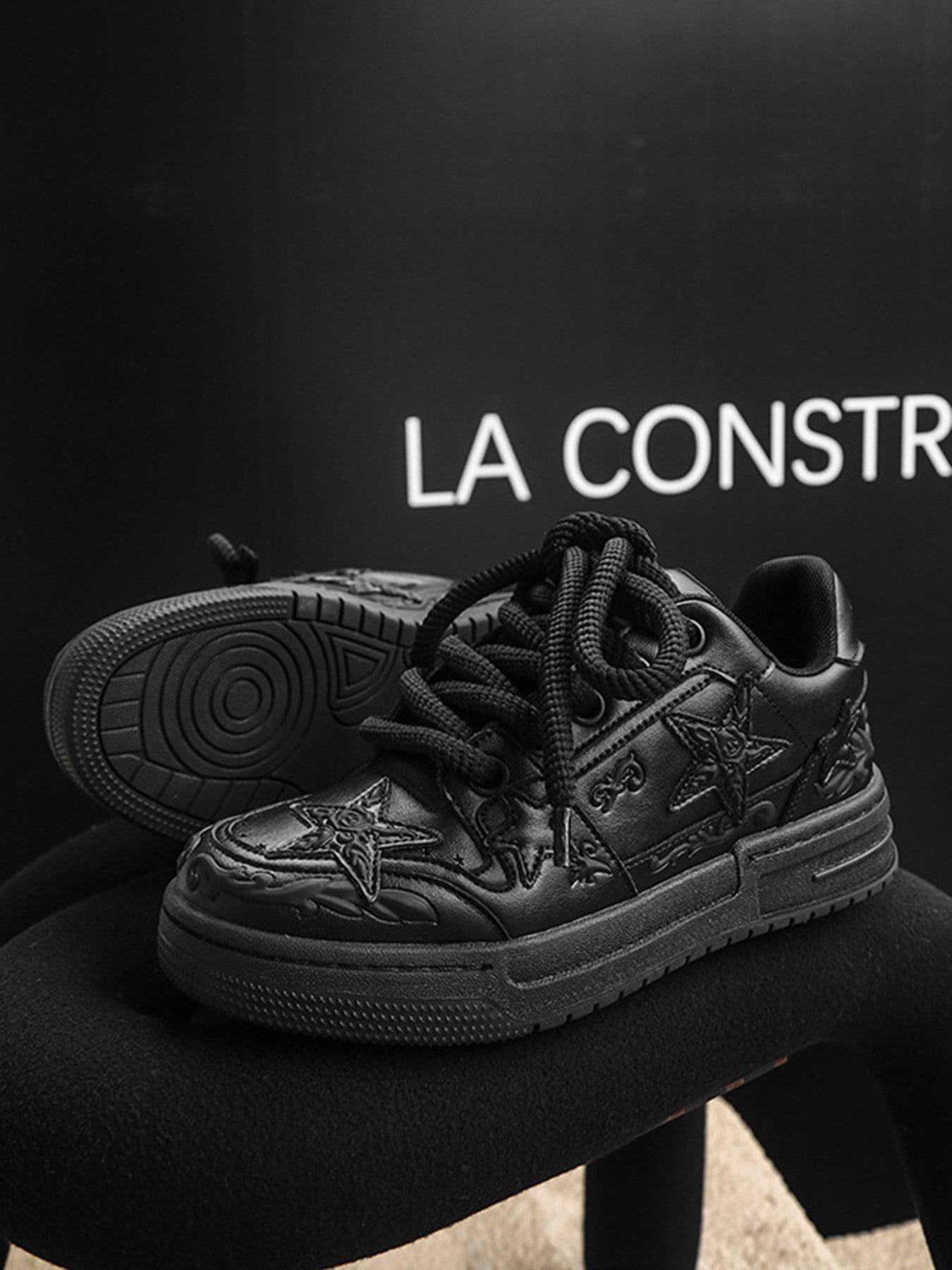 TALISHKO Embossed Stars Casual Board Shoes