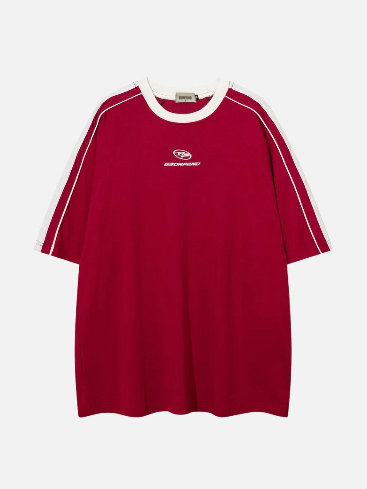 TALISHKO Contrast Paneled Raglan Sleeve Tee